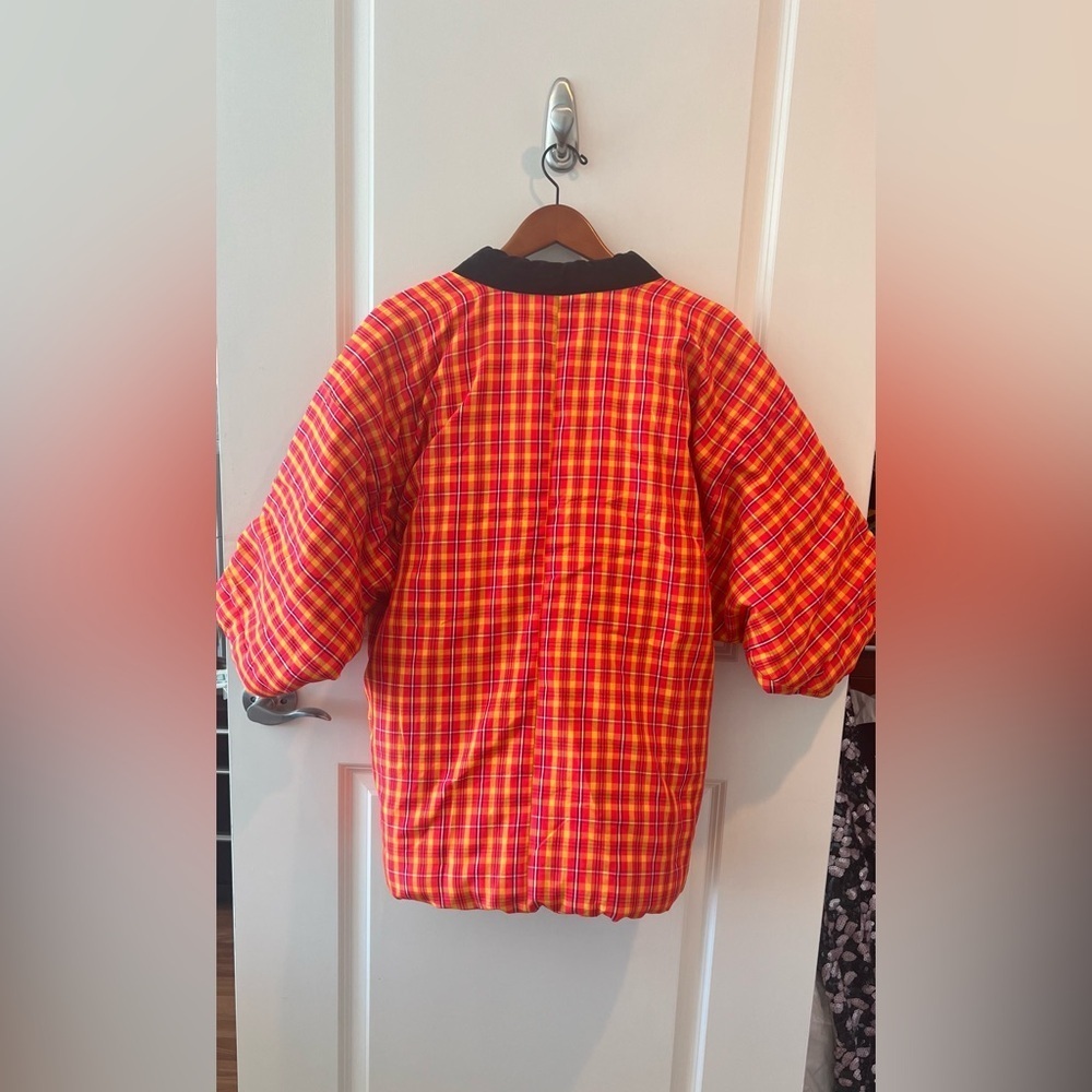 Plaid Kimono Jacket with Black Trim - Picture 7 of 16